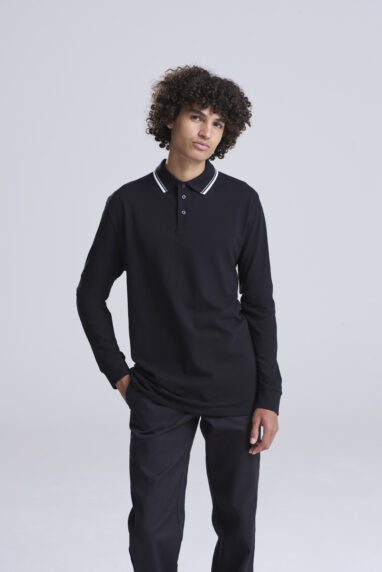 Long Sleeve Tipped 100 Polo