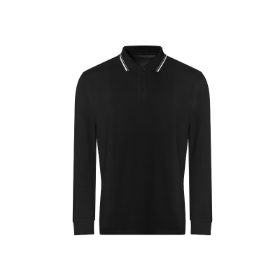 Black long sleeve poloshirt