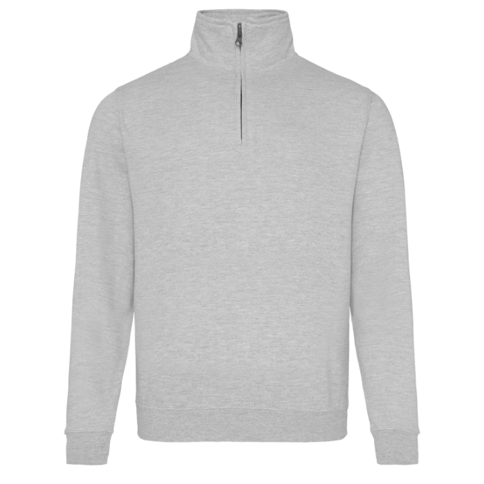 Siv pulover z 1/4 zadrgo